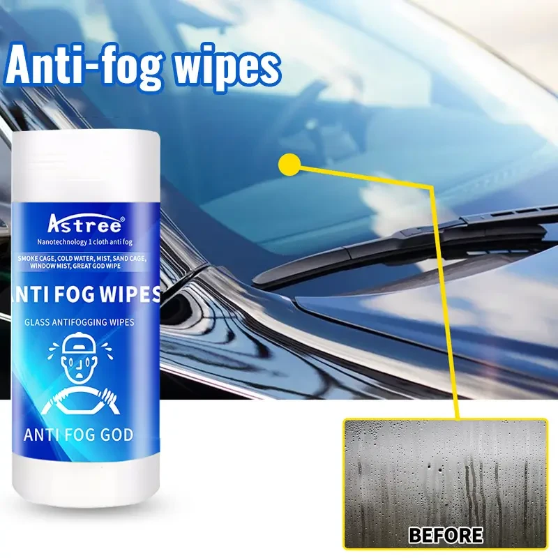 HD Anti-Fog Windshield Wipes - Instant Fog Removal for Crystal Clear Vision