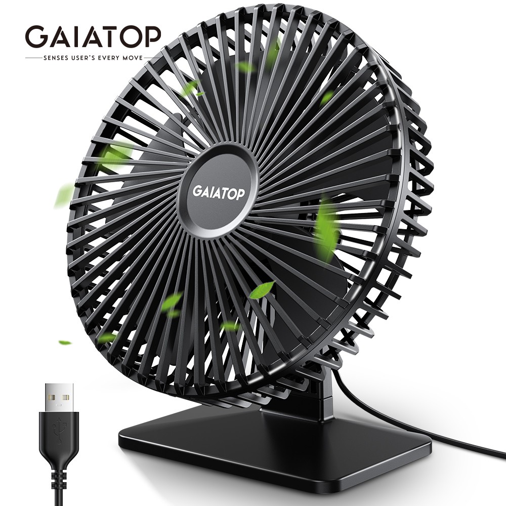 GAIATOP Desk Fan Portable USB Fan with 4 Speeds and Ultra-Quiet Cooling
