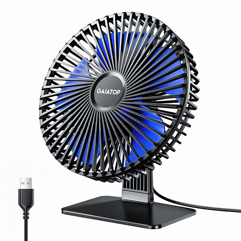 GAIATOP Desk Fan  Portable USB Fan with 4 Speeds and Ultra-Quiet Cooling
