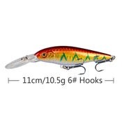 10 * Fishing Lures Hard Baits 3D Eyes 11cm 10.5g