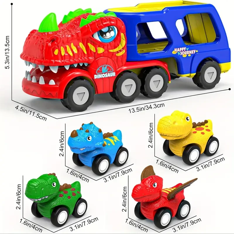 5-in-1 Dinosaur Truck Toy Set for Youngsters