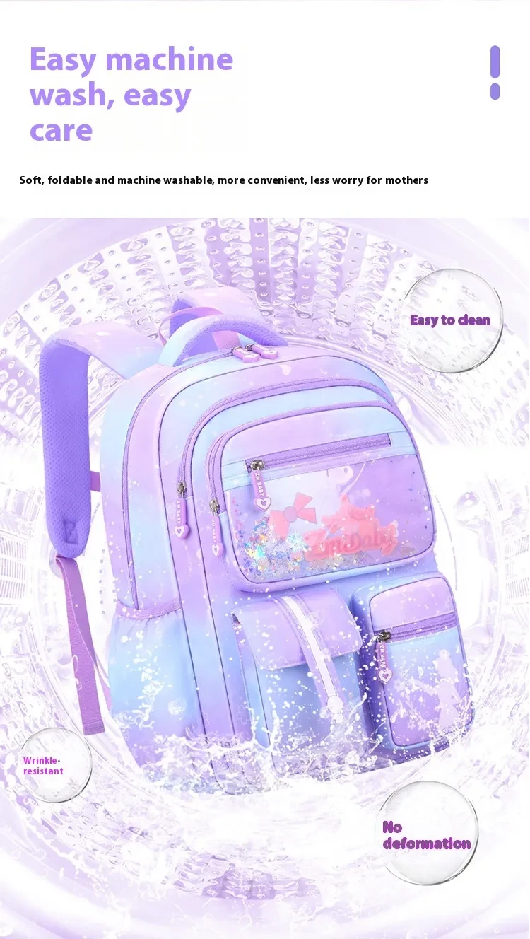 Cute Cartoon Large Capacity Spine Protection Children's Load Reducing Schoolbags