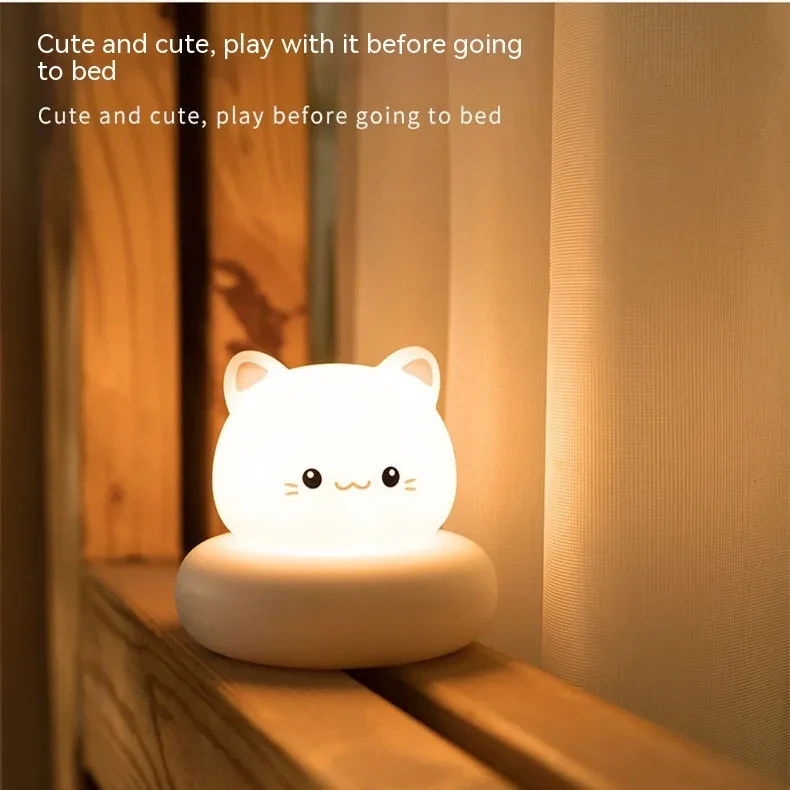 Cute Pet Sleeping Small Night Lamp USB Charging