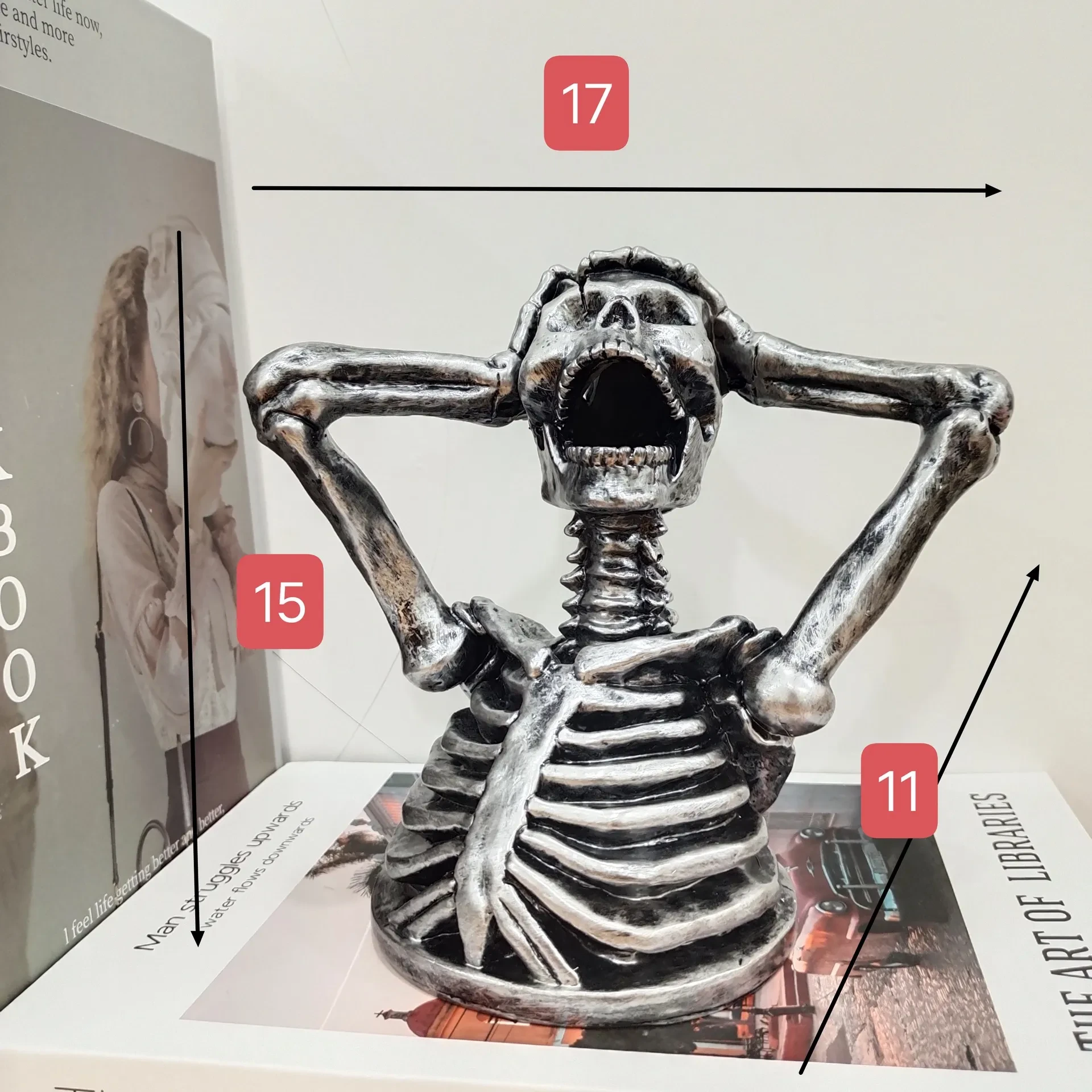 Creative Resin Craft Crazy Skeleton Ornament