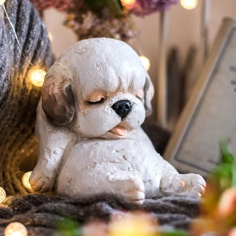 Sleepy Cute Pet Resin Ornaments, Dogs, Koalas, Sloths, Sweet Gifts, Valentine'S Day Grocery Garden