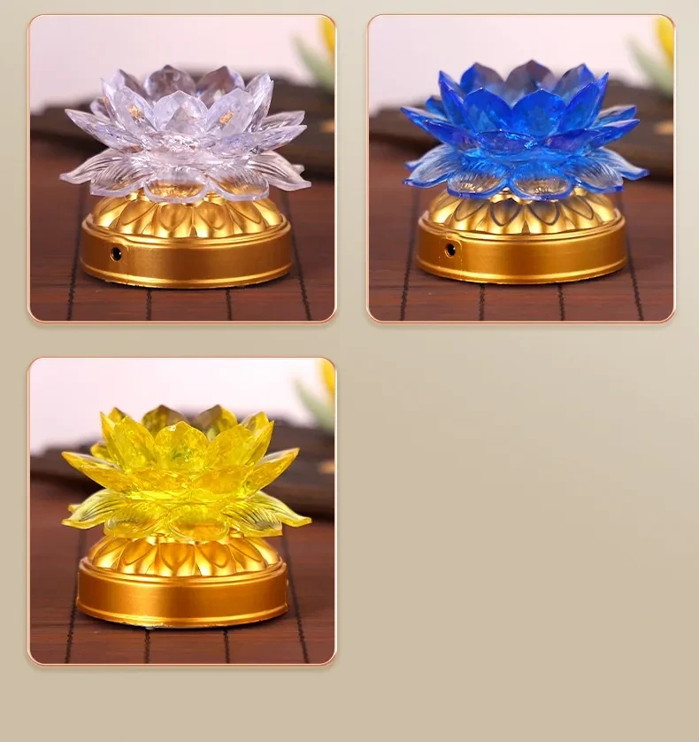 Blessing Lotus Lamp Buddha Front Ornaments