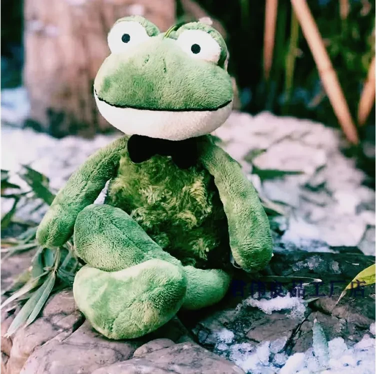 Plush Toy Widow Frog Figurine Snowflake Little Frog Prince