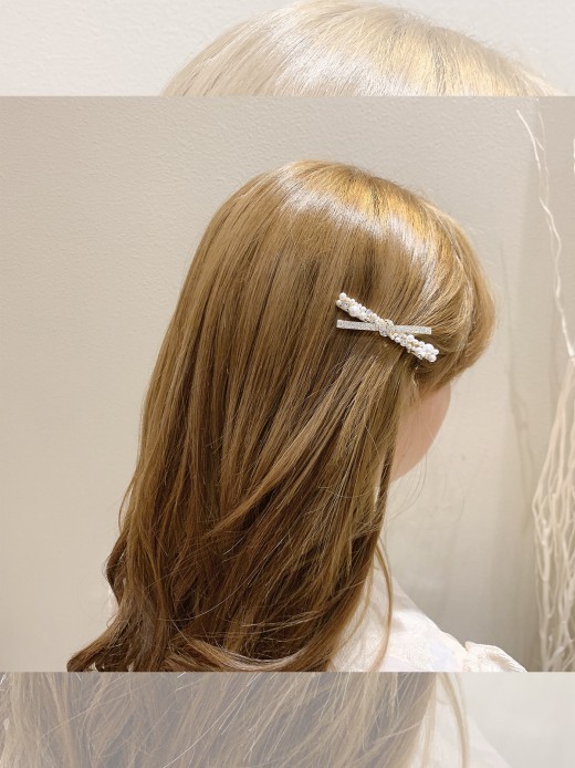 Girls Heart Pearl Diamond Side Clip Hair Accessories Female Hairpin