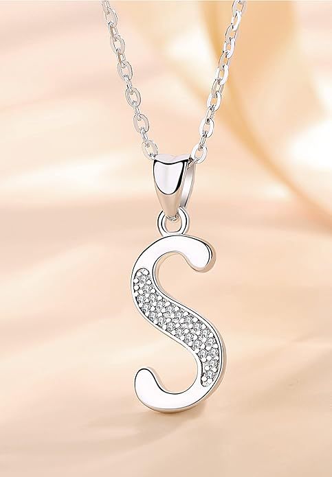 26 Letters Niche Sterling Silver Letter Necklace Clavicle Chain