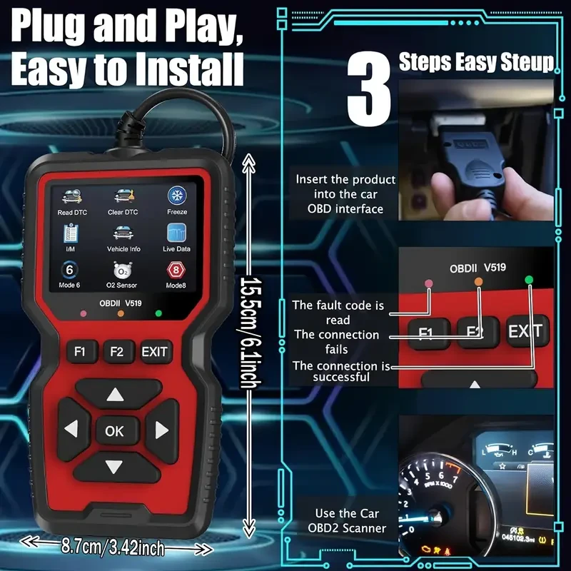 RODEDIO Professional OBD2 Scanner
