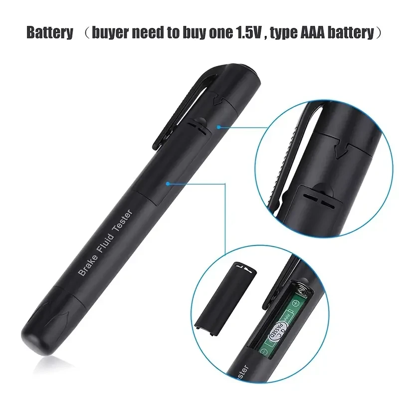 1pc Car Brake Fluid Tester Pen, Auto Brake Diagnostic Testing Tool