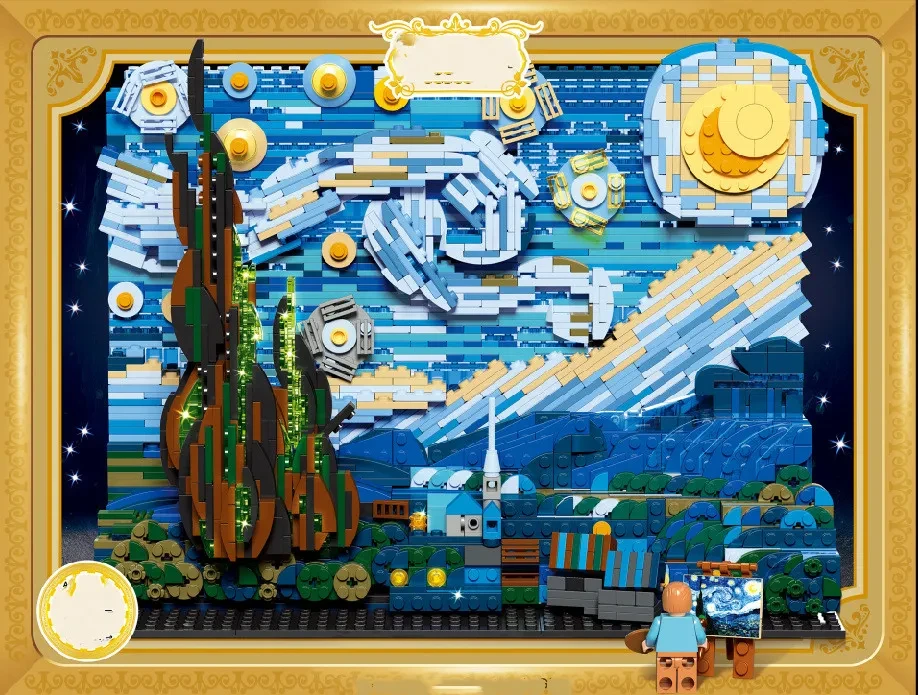 Starry Sky Portrait Small Particle Building Blocks
