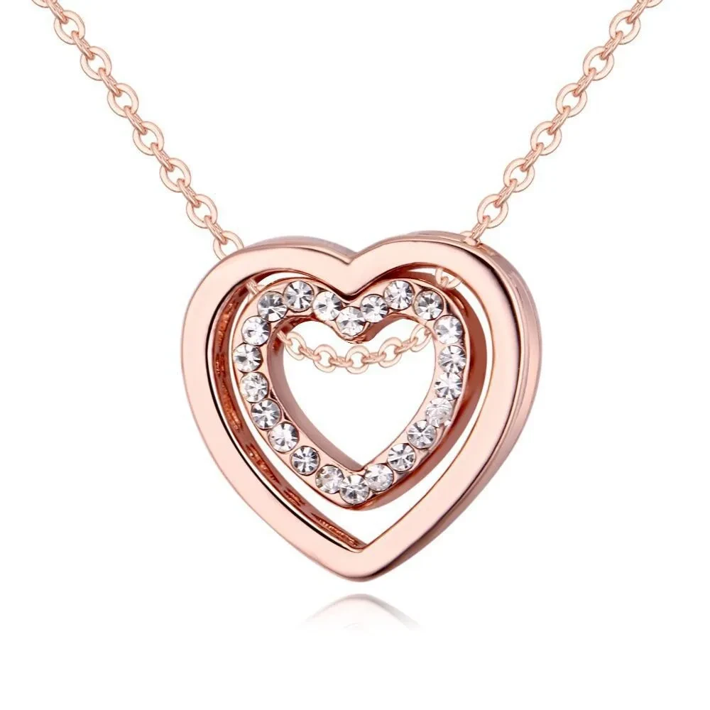 Simple Love Fashion Full Diamond Crystal Necklace