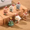 Handmade animal Santa ornaments
