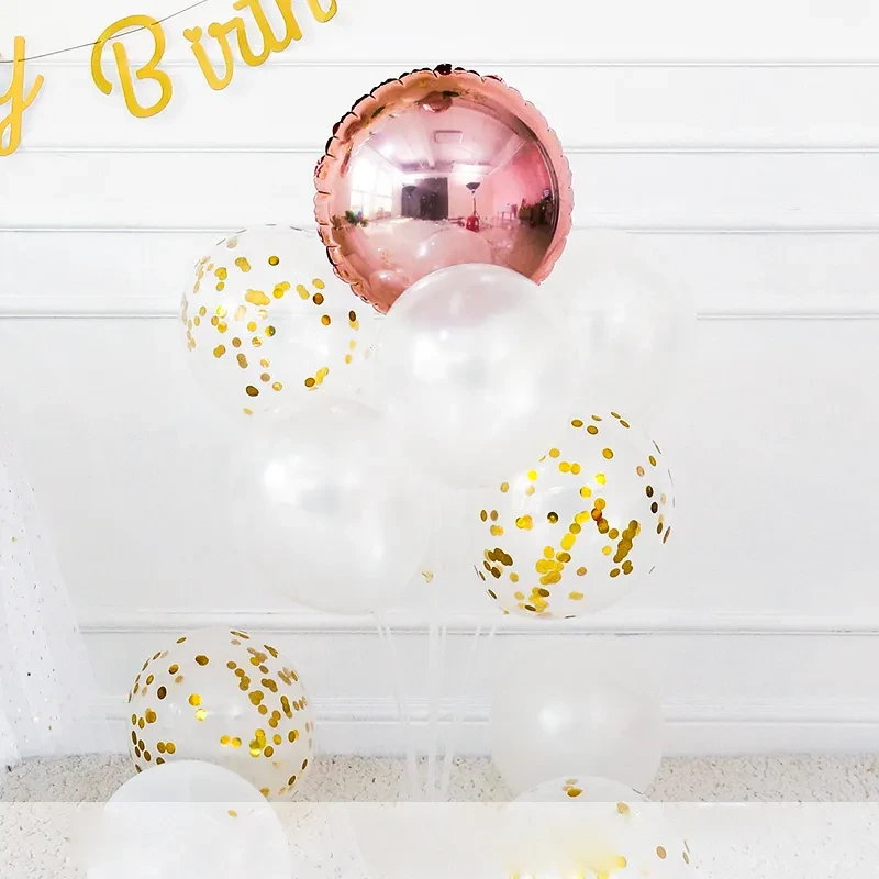 Birthday decoration scene layout balloons