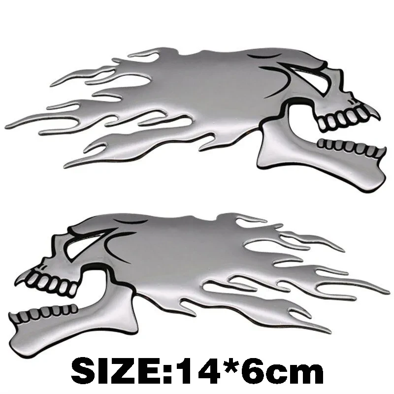 Skull motorcycle helmet stickers