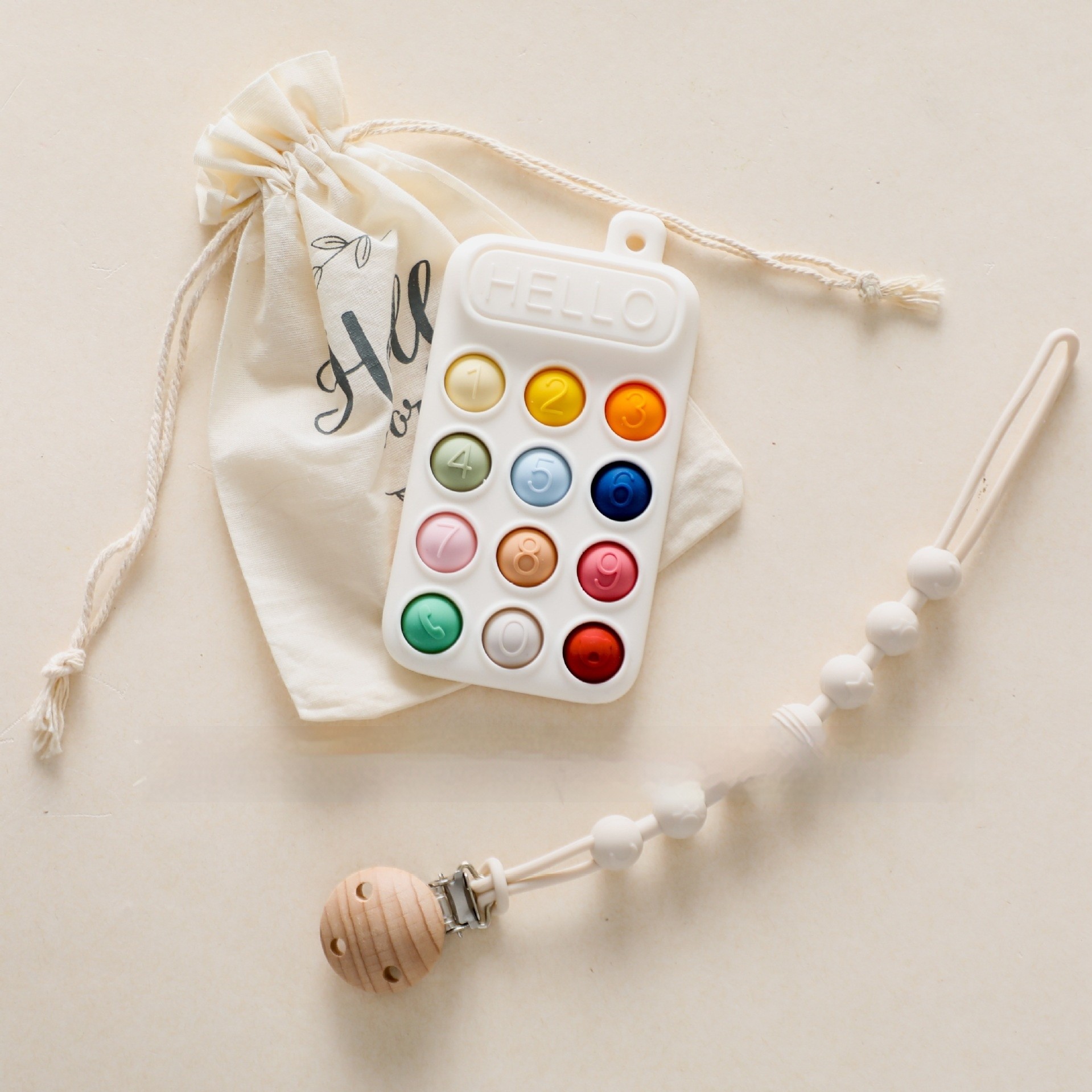 Children Teether Remote Control Silicone Long Teeth Comfort Toy