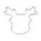 Stainless Steel Cookie Cutter Christmas Cartoon Deer Head Kitchen Baking Products Tools Fondant Mold