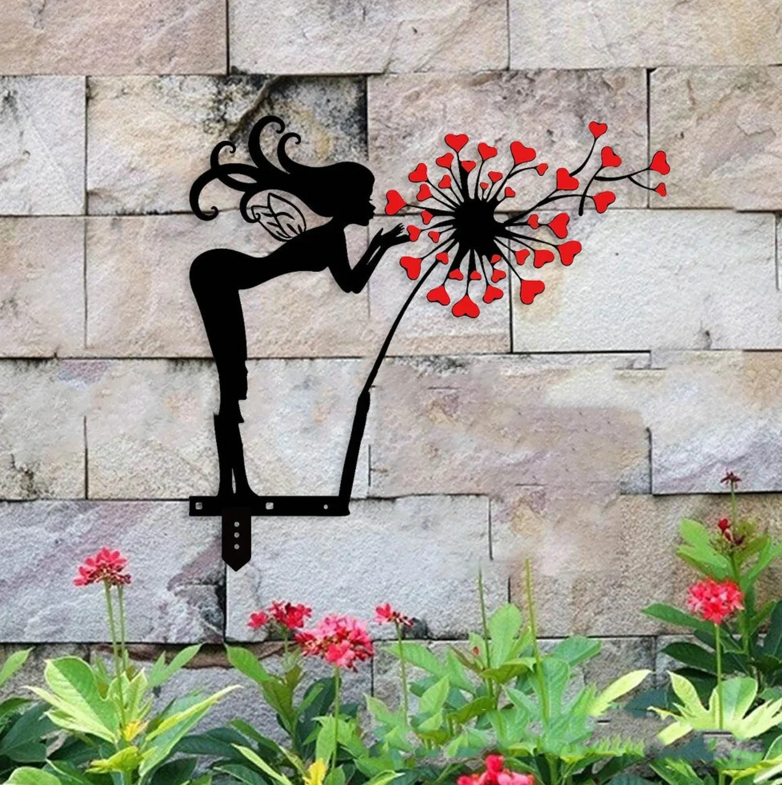 Metal flower wall art