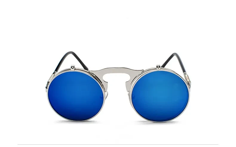 Blue Round Sunglasses
