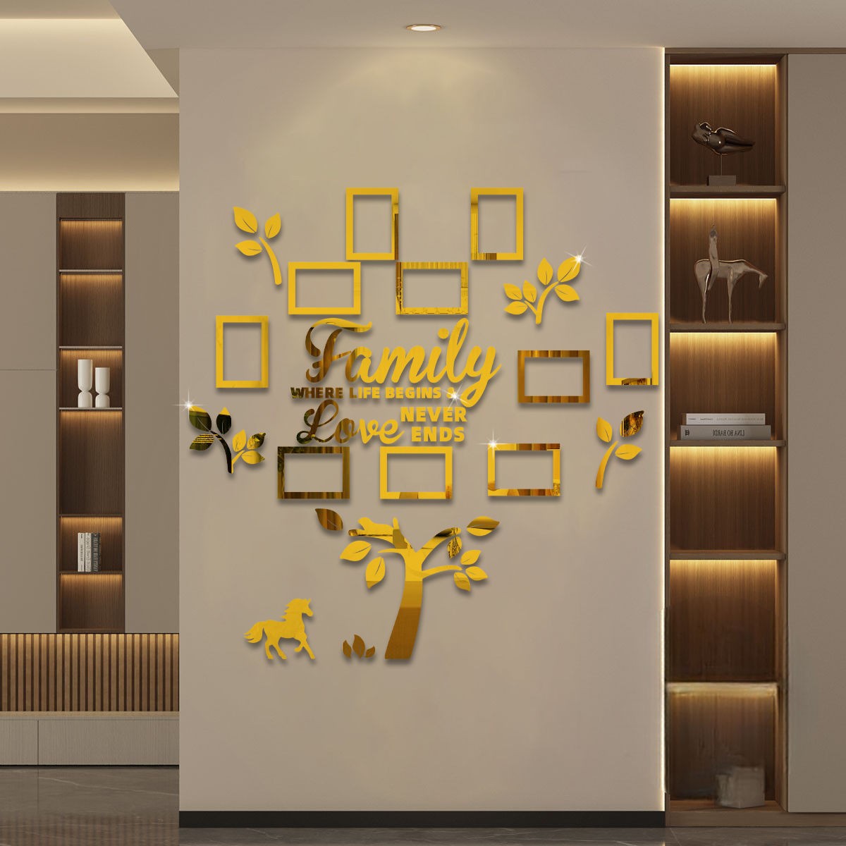 Creative All-match Household Acrylic Photo Frame Wall Stickers