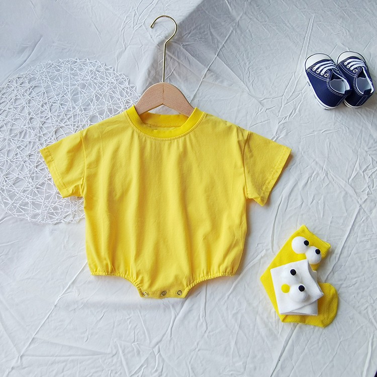 Summer Short Sleeve Triangle Rompers Loose