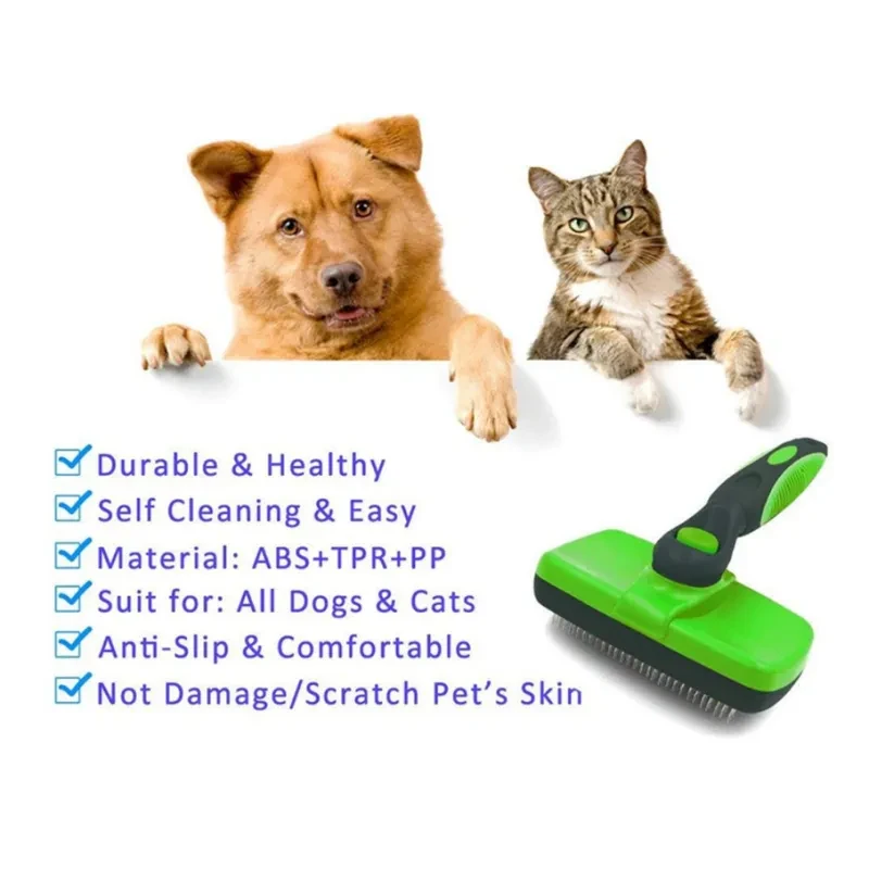 SELF CLEANING SLICKER BRUSH FOR PET