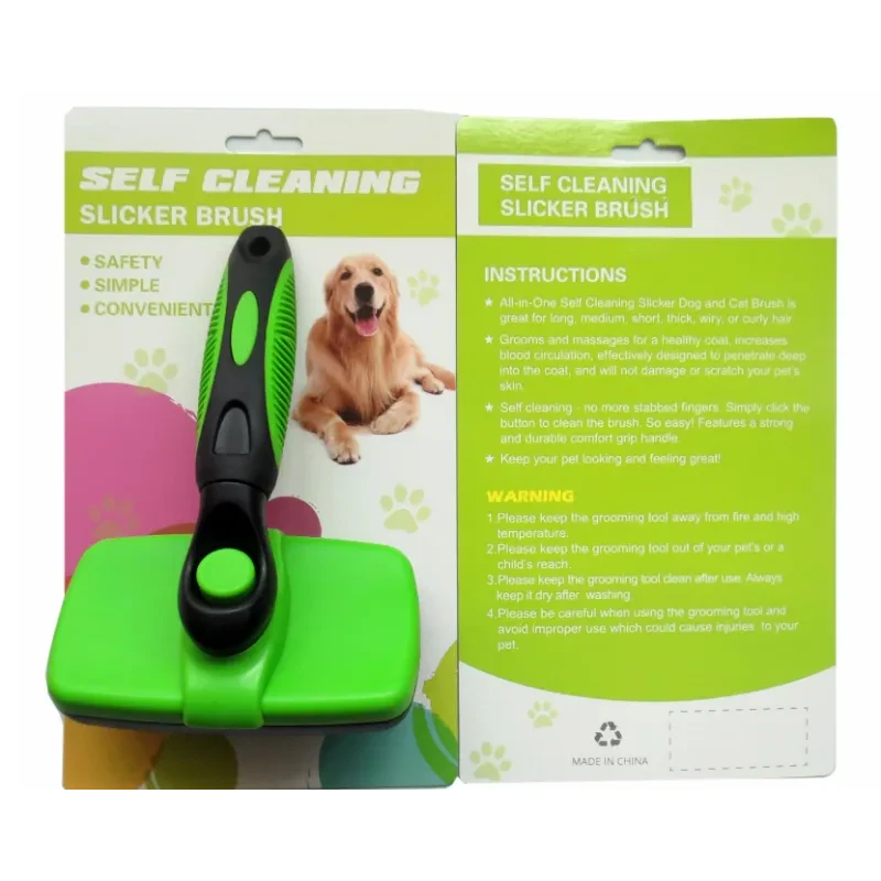 SELF CLEANING SLICKER BRUSH FOR PET