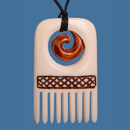 Bone Stained Comb Pendant