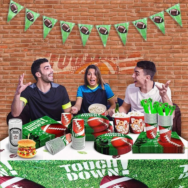 Rugby Themed Table Decorations