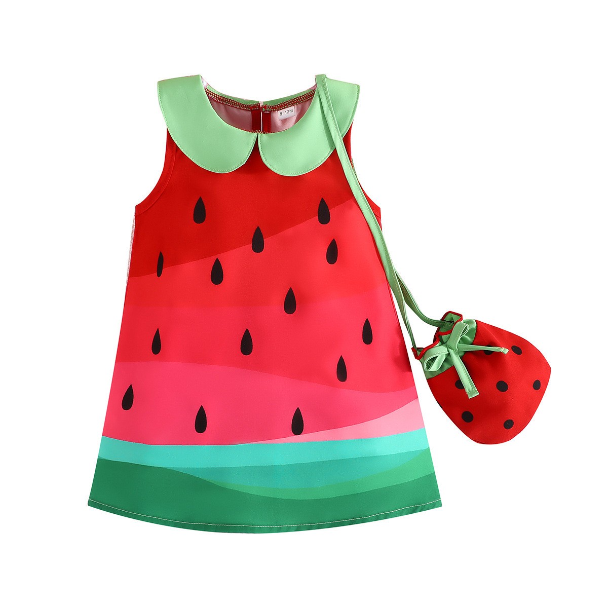 Girls Fashion Personality Fruit Printed Dress