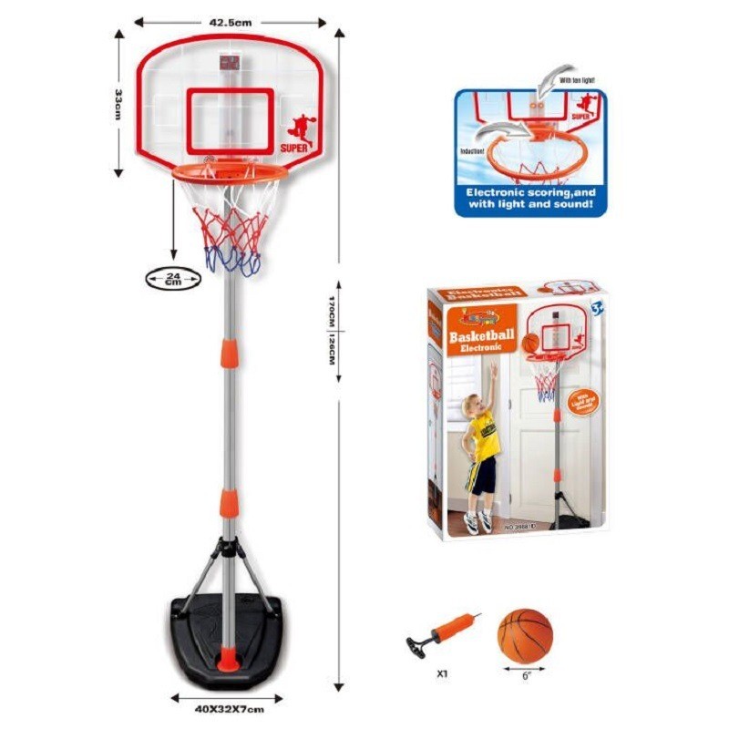 Adjustable Automatic Scoring Basketball Stand