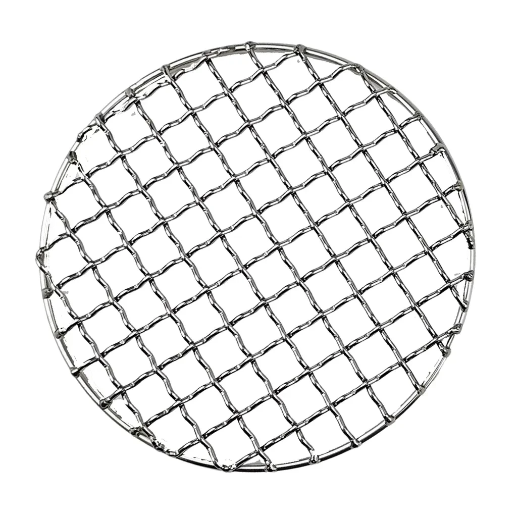 Stainless Steel Round Barbecue BBQ Grill Net Meshes Racks Grid Round Grate Steam Net Camping Hiking Outdoor Mesh Wire Net