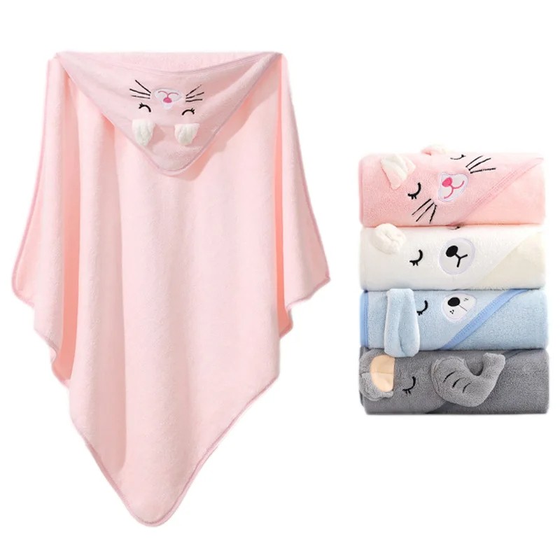 Cartoon Animal Baby Bath Towels  Soft, Cozy, and Fun Bath Time Essential