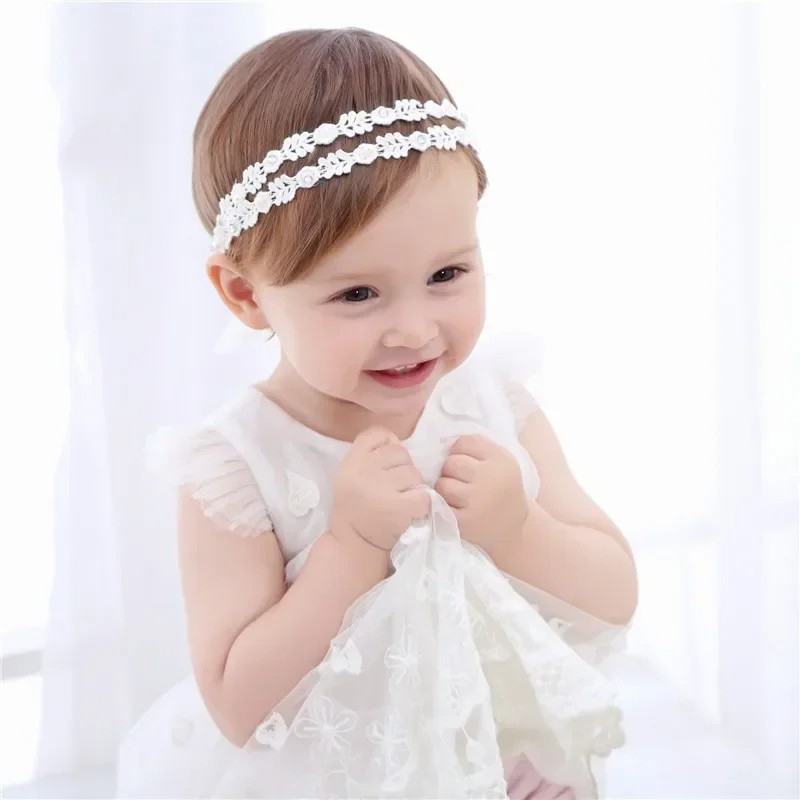 New Vintage Girls Pearl Headband  Elegant Baby Headwear