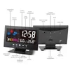 Digital LED Temperature Humidity Monitor Weather Forecast LED Table Alarm Clock