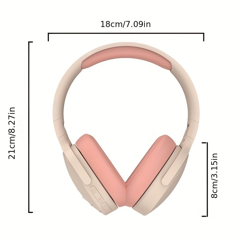 New Wireless Headset Headphone  Stereo Noise Cancelling, Long Battery Life, E-sports Gaming Headset, Foldable Headphones  Perfect Gift for Friends