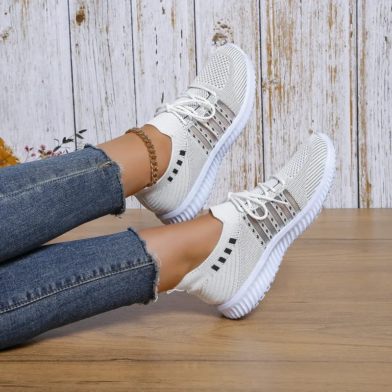 Casual Lace-up Mesh Sneakers Walking Running Shoes