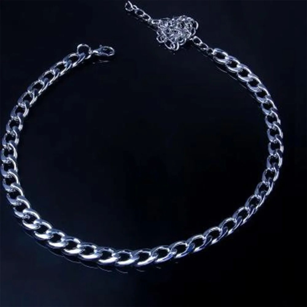 Stonefans Adjustable Stainless Steel Cuban Link Chain Anklet for Women