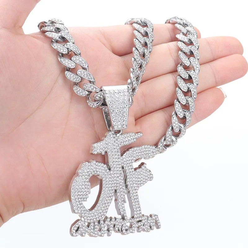 Men's and Women's Hip-Hop OTF Letter Pendant Necklace