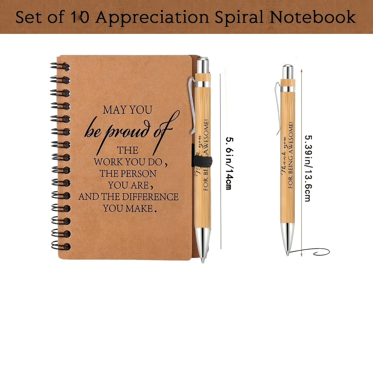 10Sets Employee Appreciation Notebook