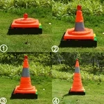 Foldable Traffic Reflective Safety Cone with LED Lights