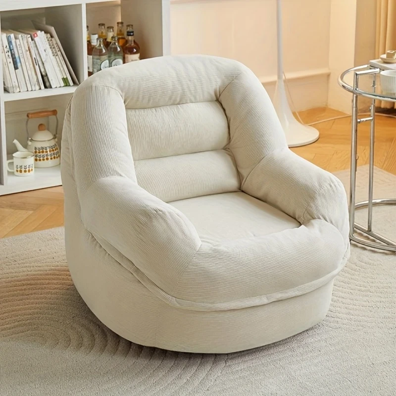Cozy Green Bean Bag Chair  Convertible Backrest Sofa for Ultimate Comfort