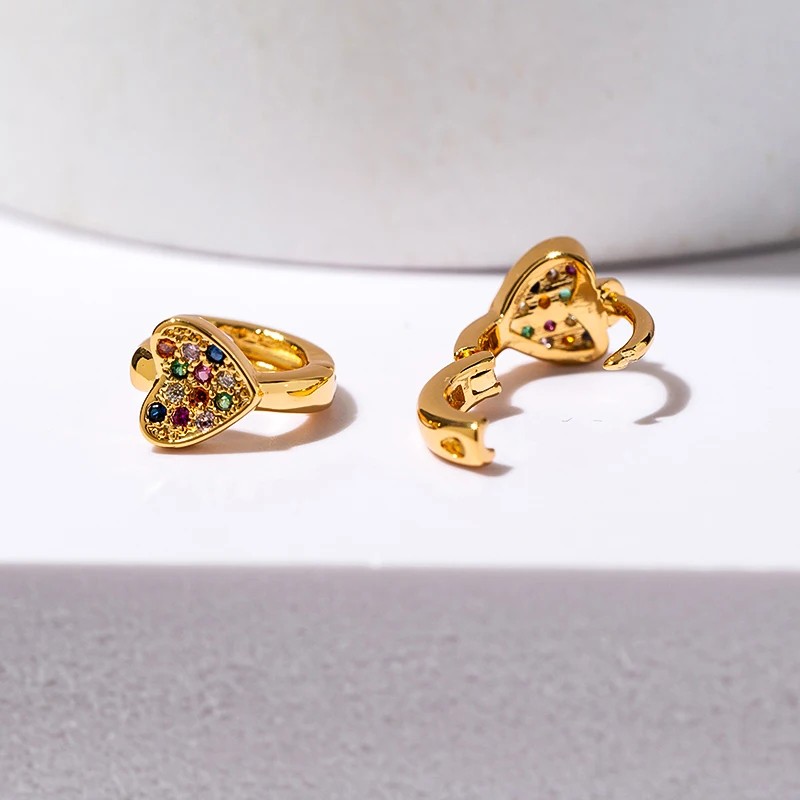 Tiny Heart-Shaped Cartilage Earrings