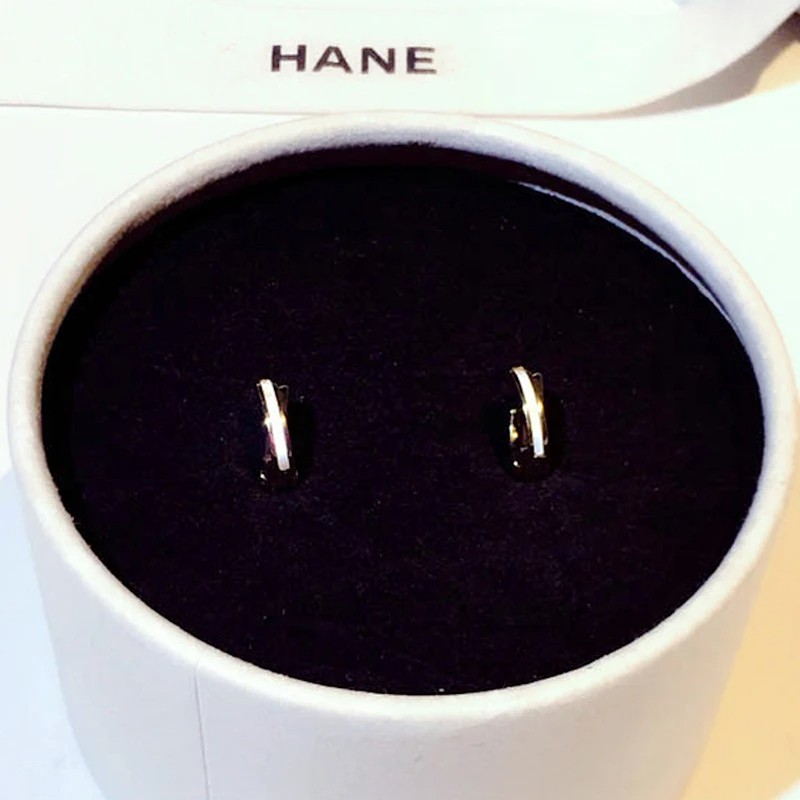 Luxury Exquisite 14K Plated Gold Simple Women Hoop Earrings