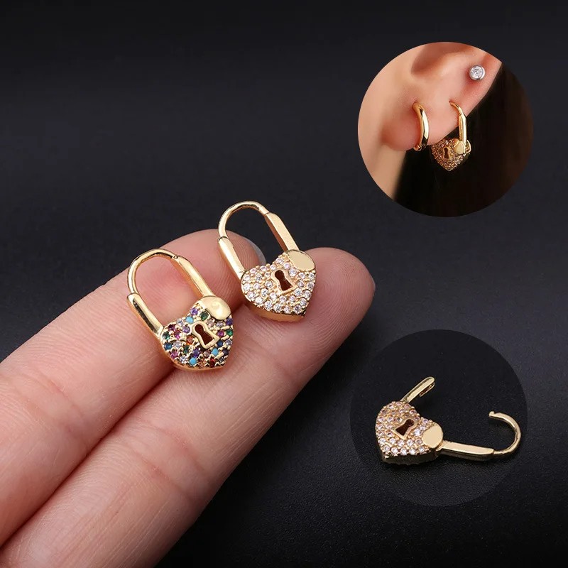 Surgical Steel Earring Ring CZ Hoop