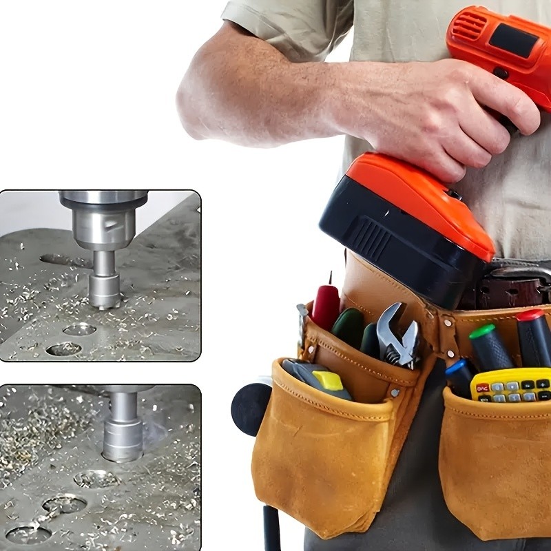 5-Piece Heavy-Duty Hole Saw Drill Bit Set - Perfect for Stainless Steel, Aluminum, Plastic & Wood