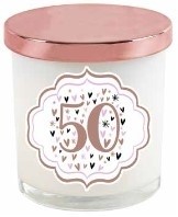 **50TH PASTEL HEART ROSE GOLD LID CANDLE