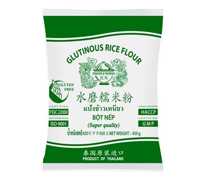 FLOUR RICE GLUTINOUS 400GM (DRAGON & PHOENIX DP400)