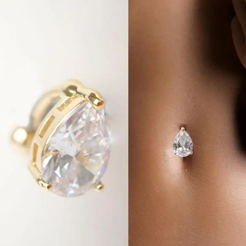 Fake Piercing Attractive Dance Navel Belly Button Rings